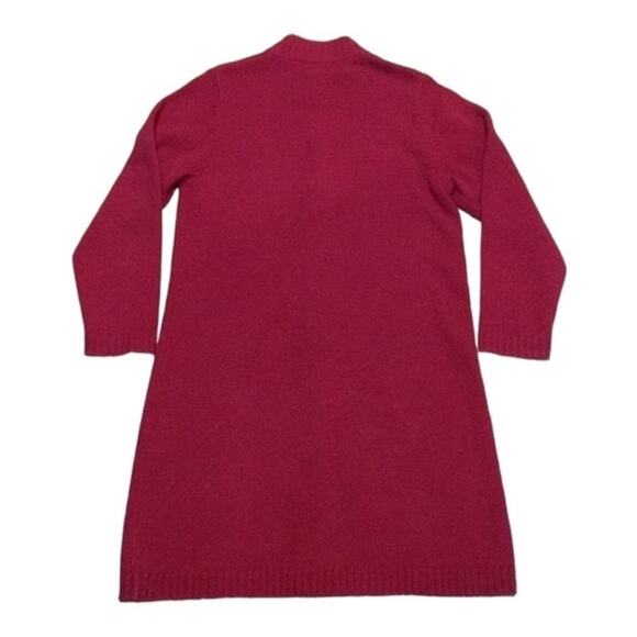 ORVIS 100% Shetland Wool Long Cardigan Sweater Red Small - Picture 7 of 7